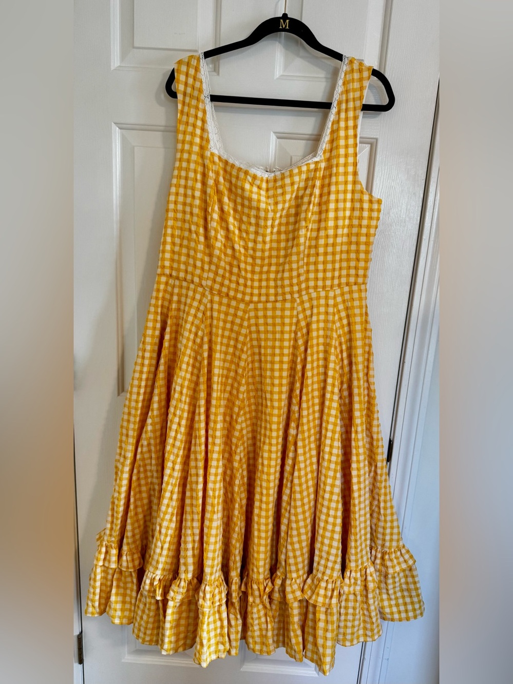 JessaKae Yellow Gingham Daze Women's Dress NWT